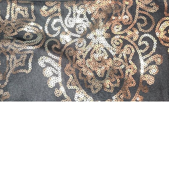 NEW Love & Legends Mini Skirt Black ith Gold Sequins Size 18 - Picture 4 of 5